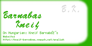 barnabas kneif business card